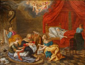 Workshop of Jusepe Leonardo (Zaragoza, 1601 – 1653), Birth of the Virgin